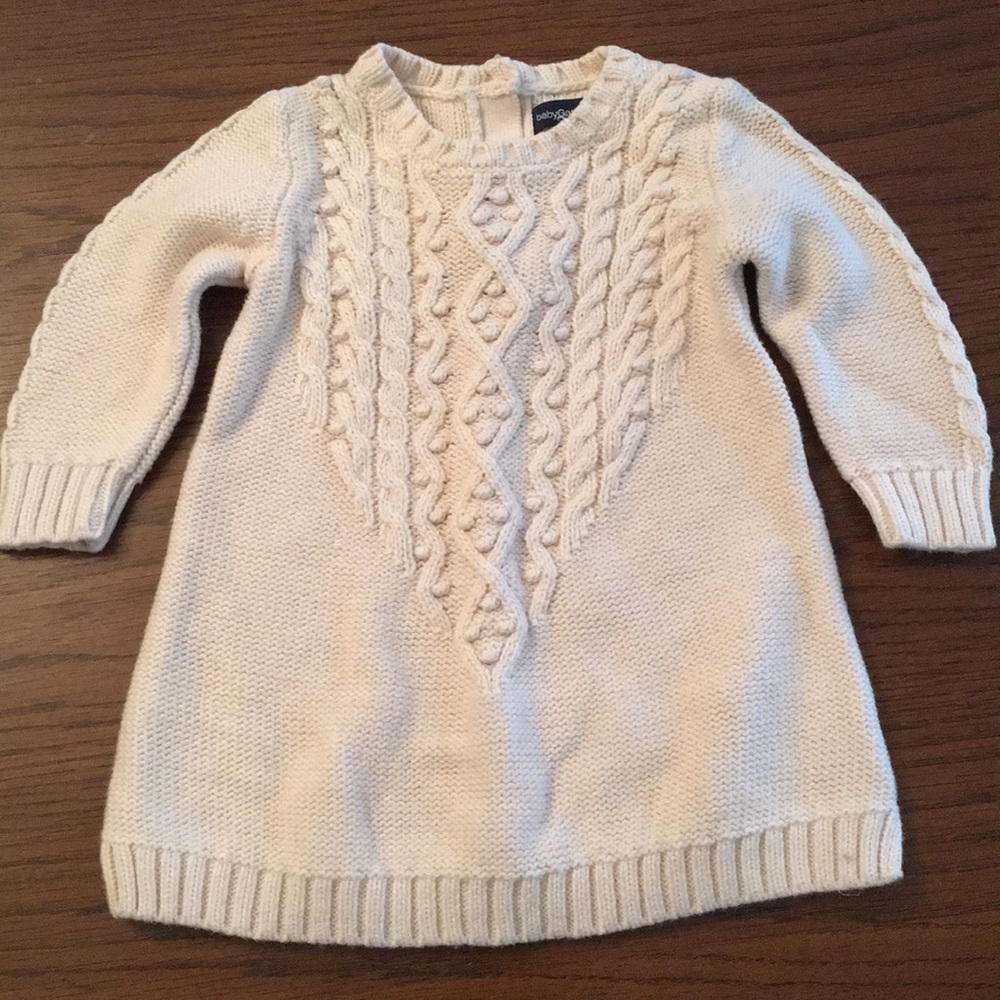Gap Baby cream colored knit dress.